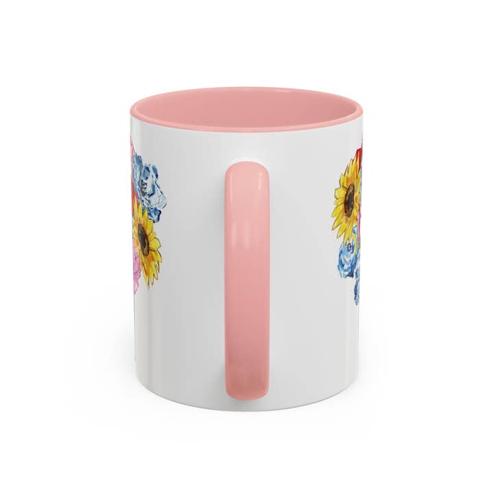 Blue Cava - Wholesale Coffee Mug - Spring Floral Mason Jar Two Tone Ceramic Mug - 11 oz & 15 oz7