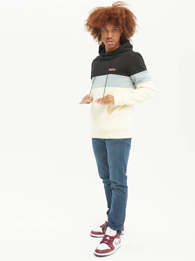 HOODED HARLEM HD 01- Schwarz/Nebelblau/Cremeweiß für den Großhandel von Hydroponic