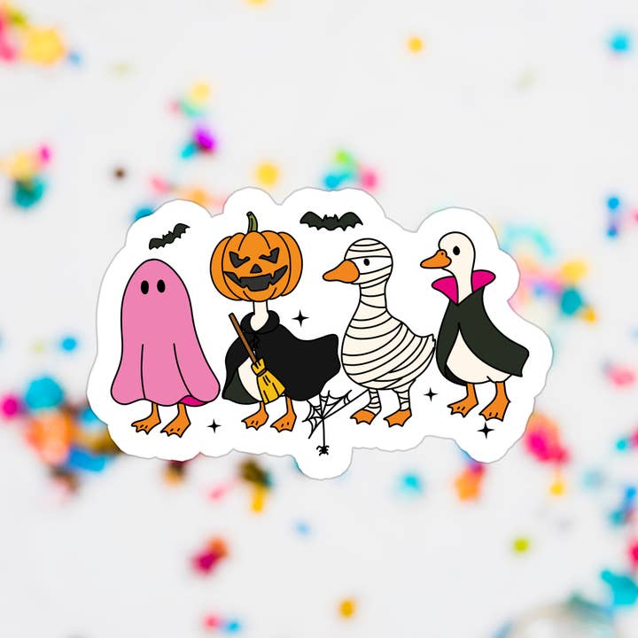 Cute Geese Autumn Halloween Waterproof Vinyl Sticker and other Purchase Wholesale geen bordje. Free Returns & Net 60 Terms on Faire trending on Faire.