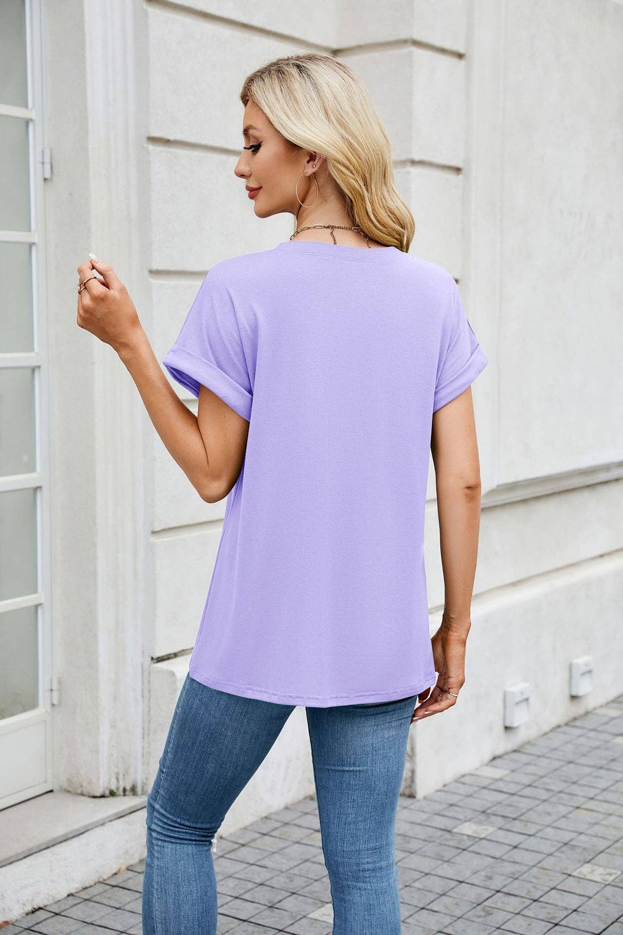 Lovesoft - Wholesale T-Shirt - Women's - Round Neck Loose Short Sleeve T-Shirt Top14