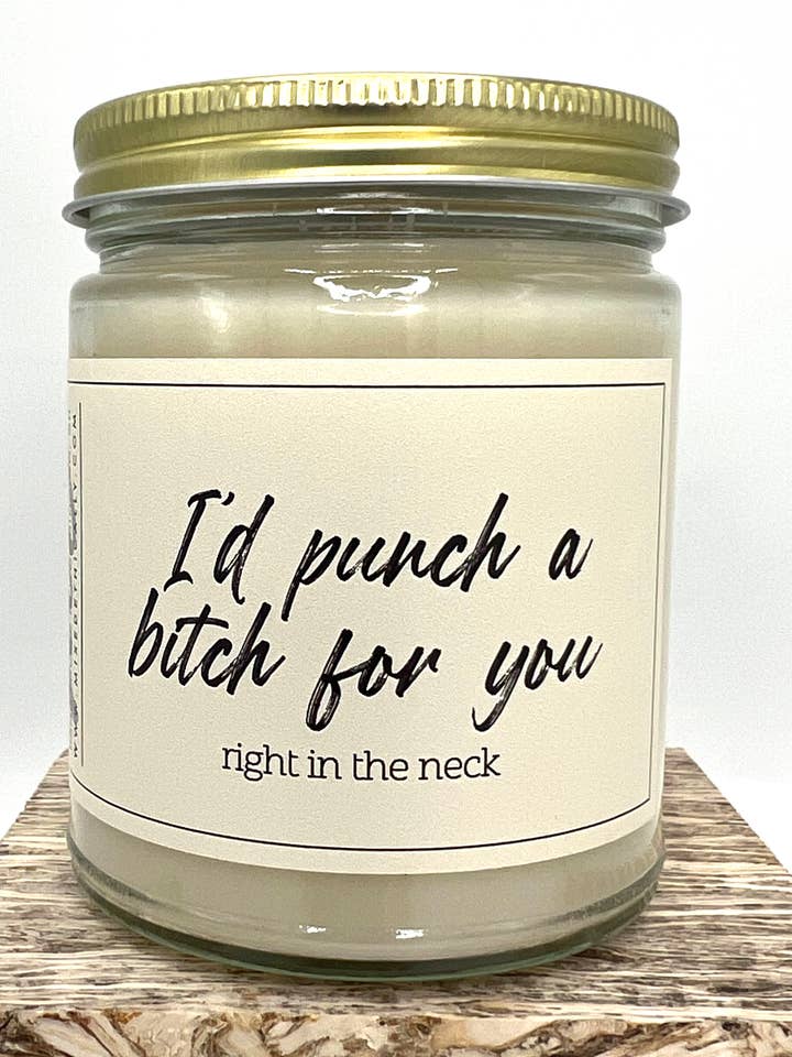 Vela de soja Mixed Ethically I'd Punch a Bitch de 8 onzas para venta al por mayor de Mixed Ethically