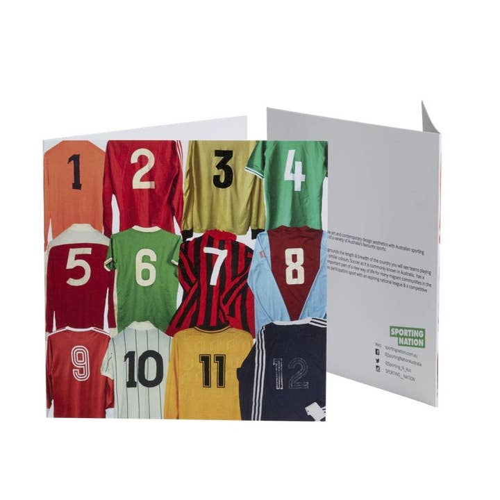 Vintage Soccer Jerseys Greeting Card for wholesale by Sporting Nation