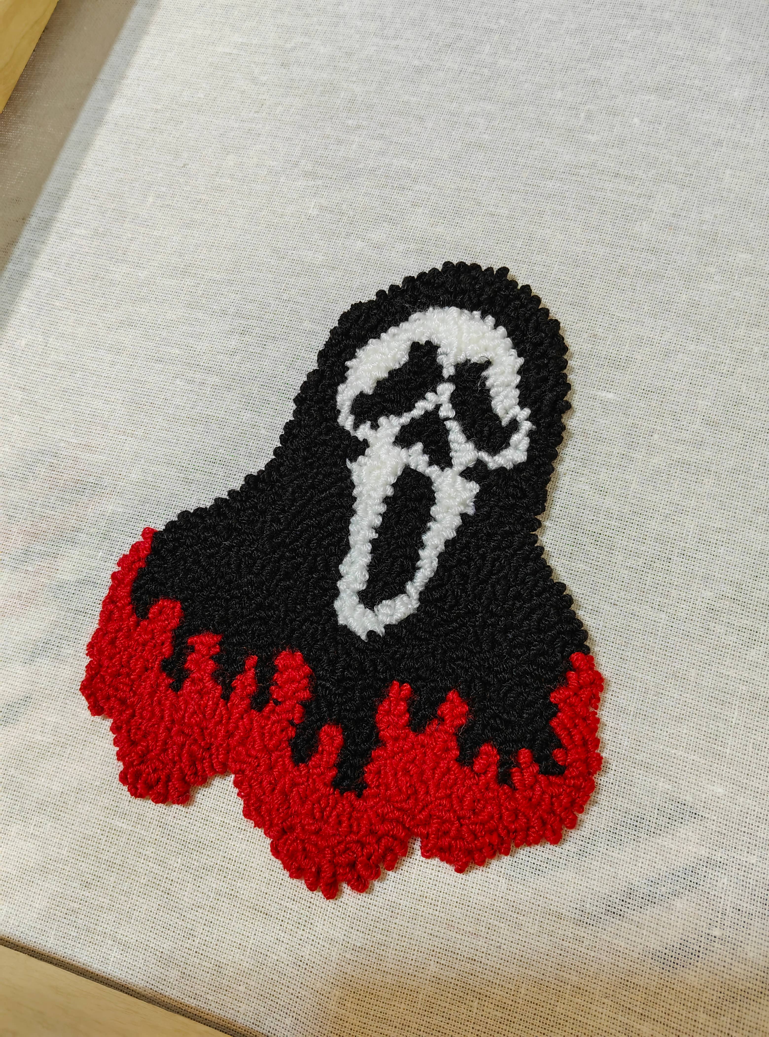 despinacrafting - Wholesale Coasters - Ghostface Punch Needle Coaster Mug Rug2