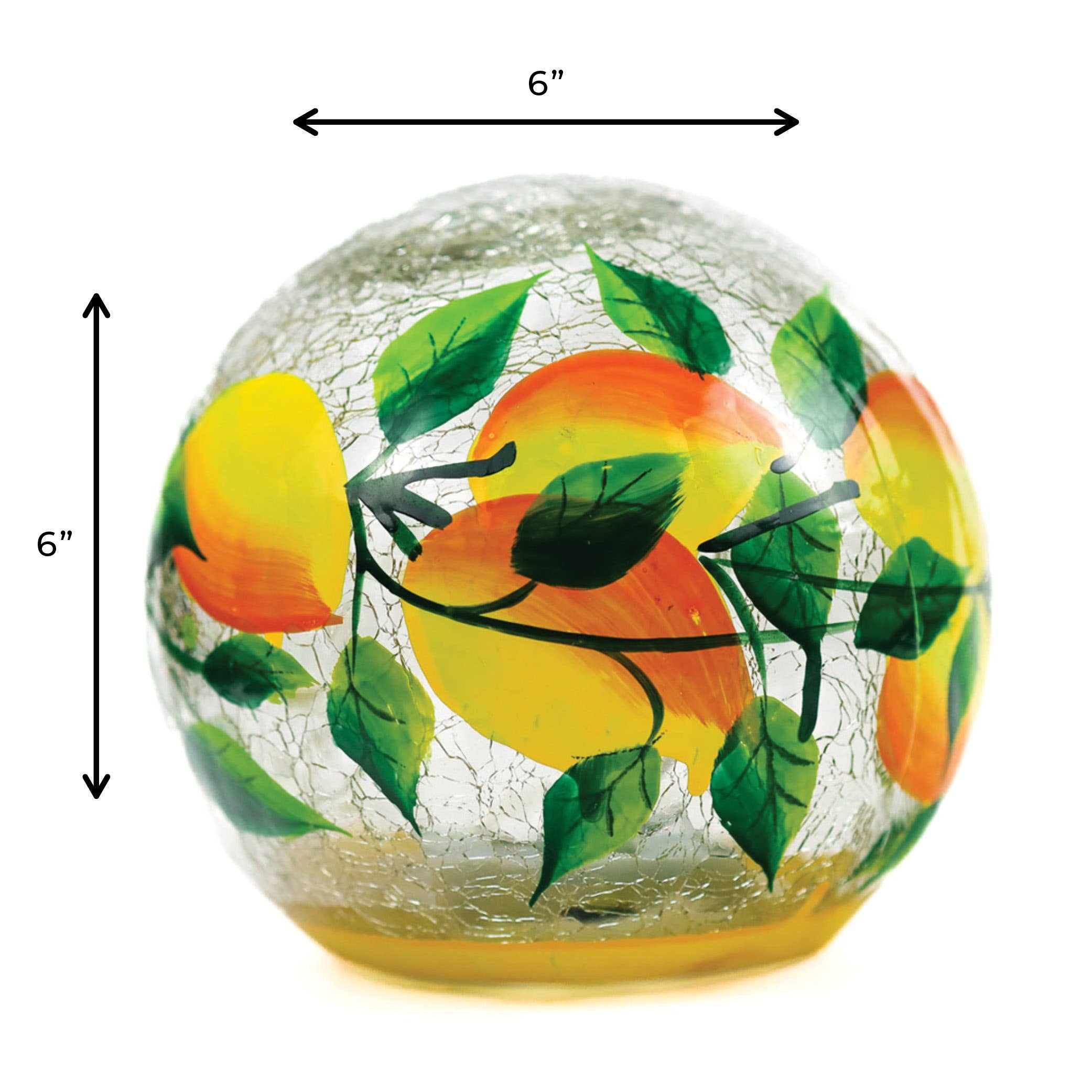 A Cheerful Giver - Wholesale Decorative Tabletop Object - Lemon - LED Glass Orb2