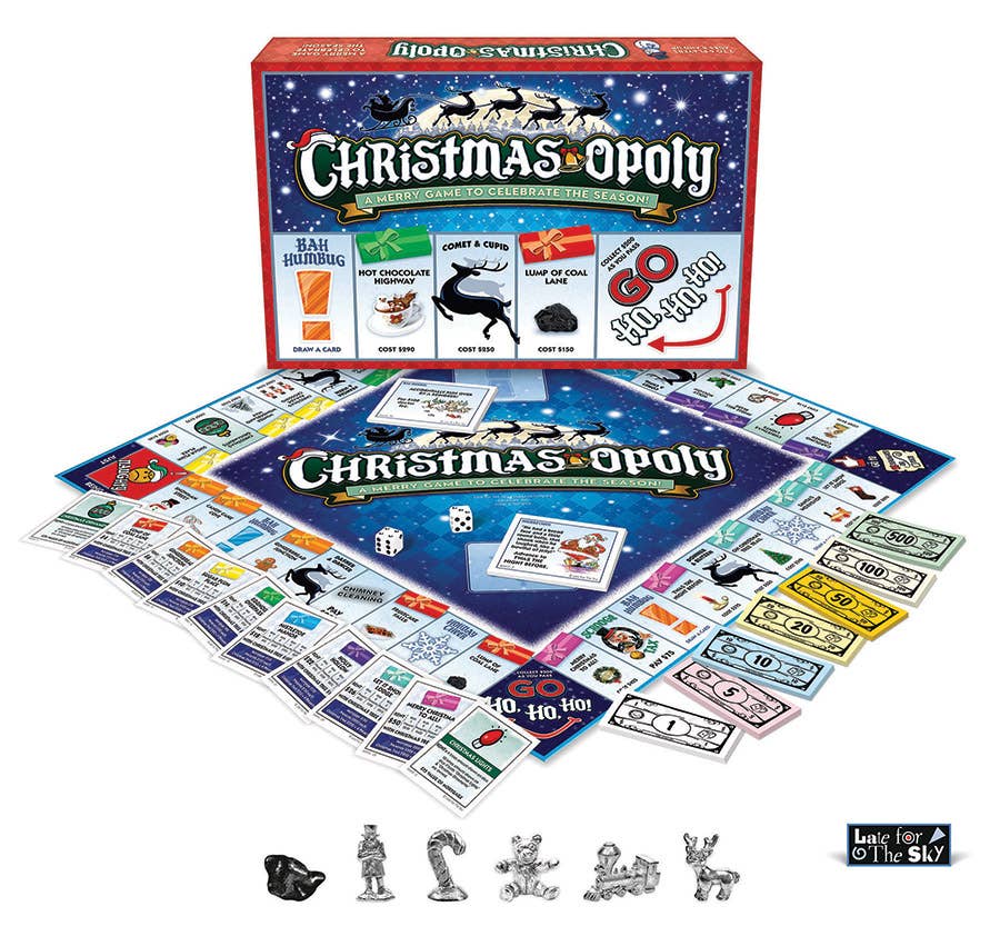 Outset Games and Cobble Hill Puzzles - Vente Jeux de société - Jeu de société Christmas-Opoly, par Late for the Sky1