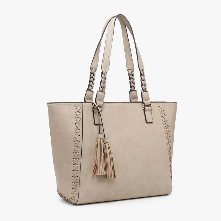 Jen & Co. - Wholesale Tote Bag - Women's - M2351 Lisa Structured Tote w/ Braided Accents4