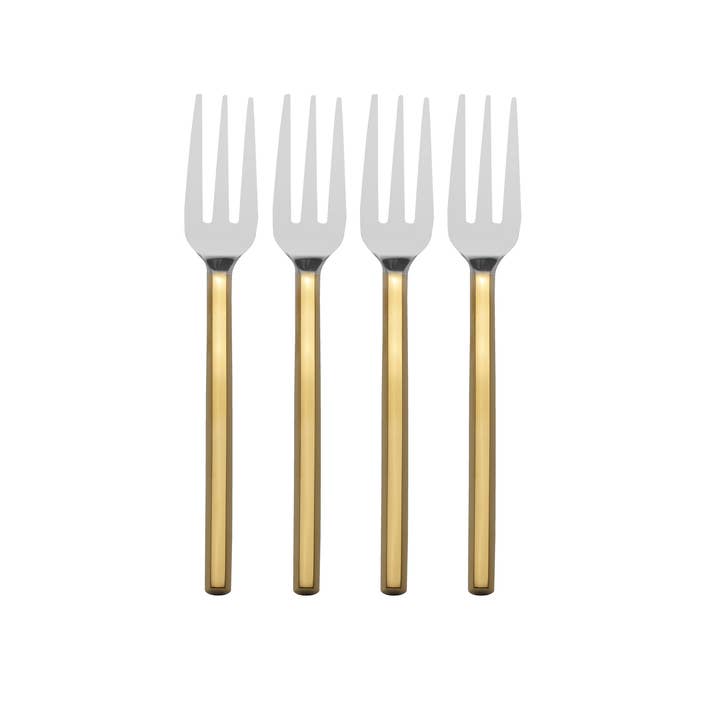Lifetime Brands Silverwarehouse - Wholesale Flatware Set - Towle Living Apero Gold Set of 4 Appetizer Forks2