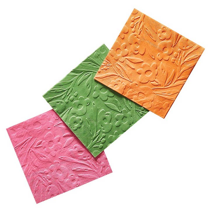 Santa Barbara Design Studio by Creative Brands - Wholesale Disposable Napkin - Embossed Cocktail Napkins - Flowers