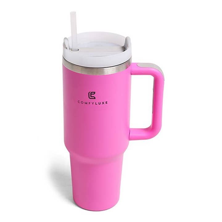 Fashion City - Wholesale Insulated mug/tumbler - Solid Colored 40oz Tumbler with Handle and Straw8