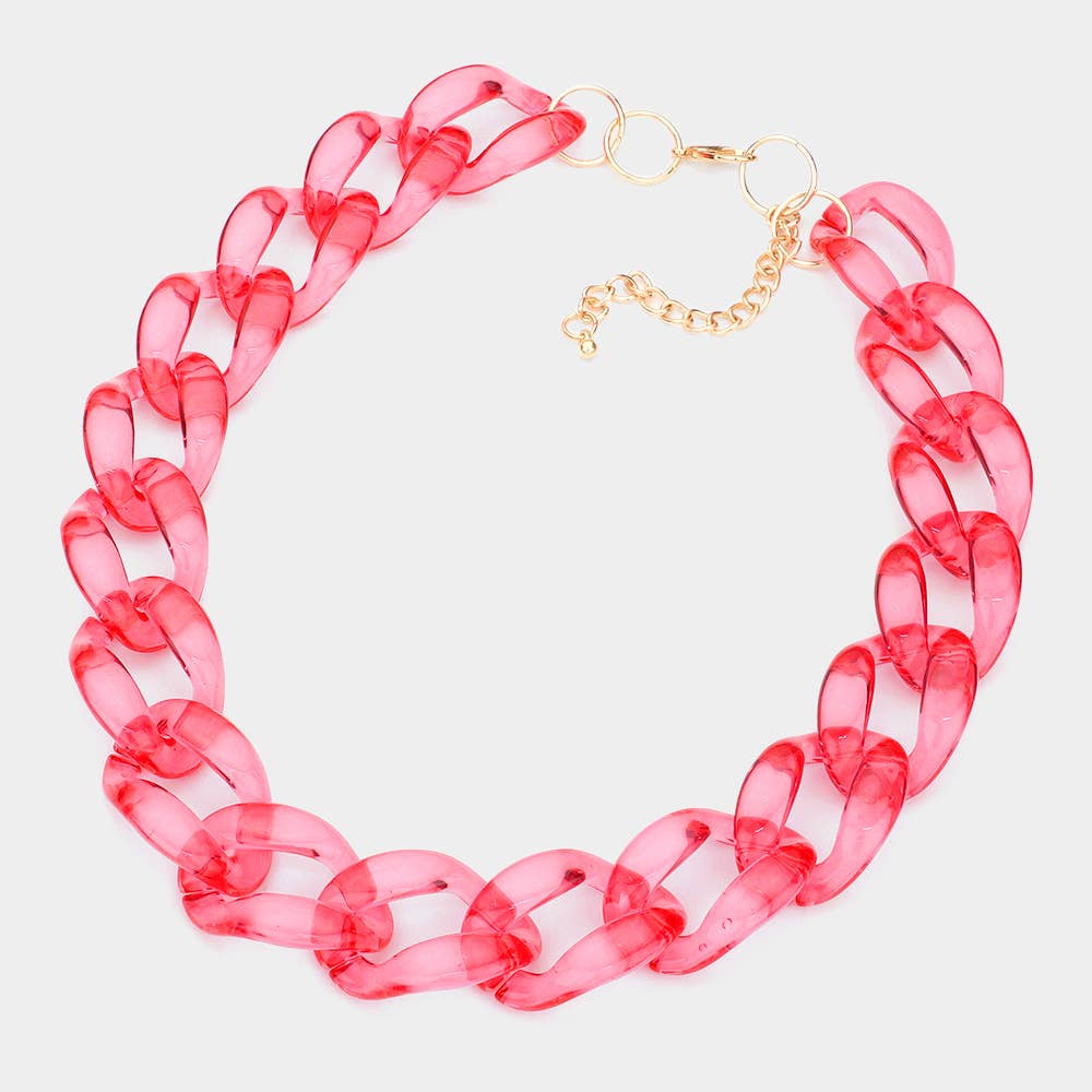 Sensibling Corp. - Wholesale Link & Chain Necklace - Lucite Resin Chain Link Necklace1