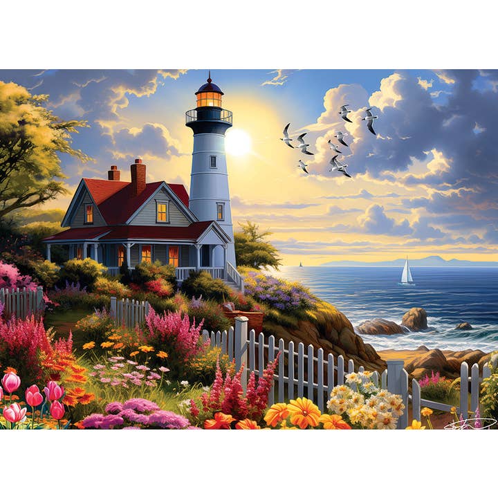 Outset Games and Cobble Hill Puzzles - Wholesale Puzzle - Adult - To the Lighthouse 500pc puzzle1