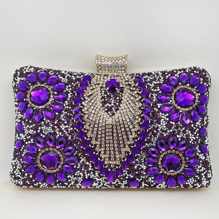 Plush Looks - Wholesale Clutch Bag - Women's - Fashion Rhinestone Embellished Clutch7