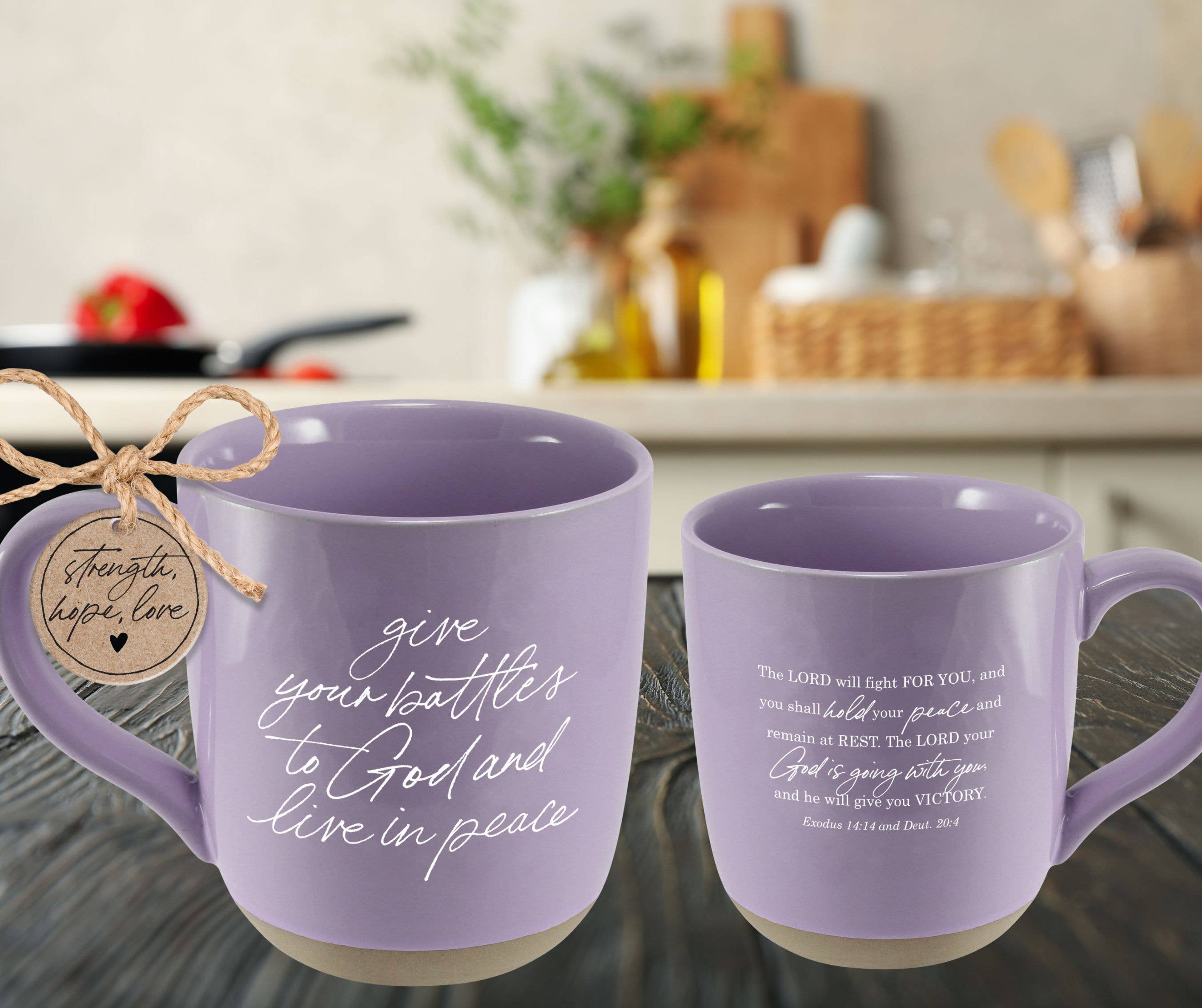 Magnolia – Großhandel Kaffeebecher – LCP Tasse Gib Deine Kämpfe an Gott Lila3