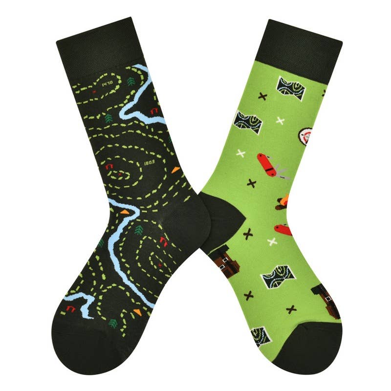 Tourtiwi – Meias - Unissexo por atacado – Meias com padrão de pintura a óleo assimétrico1