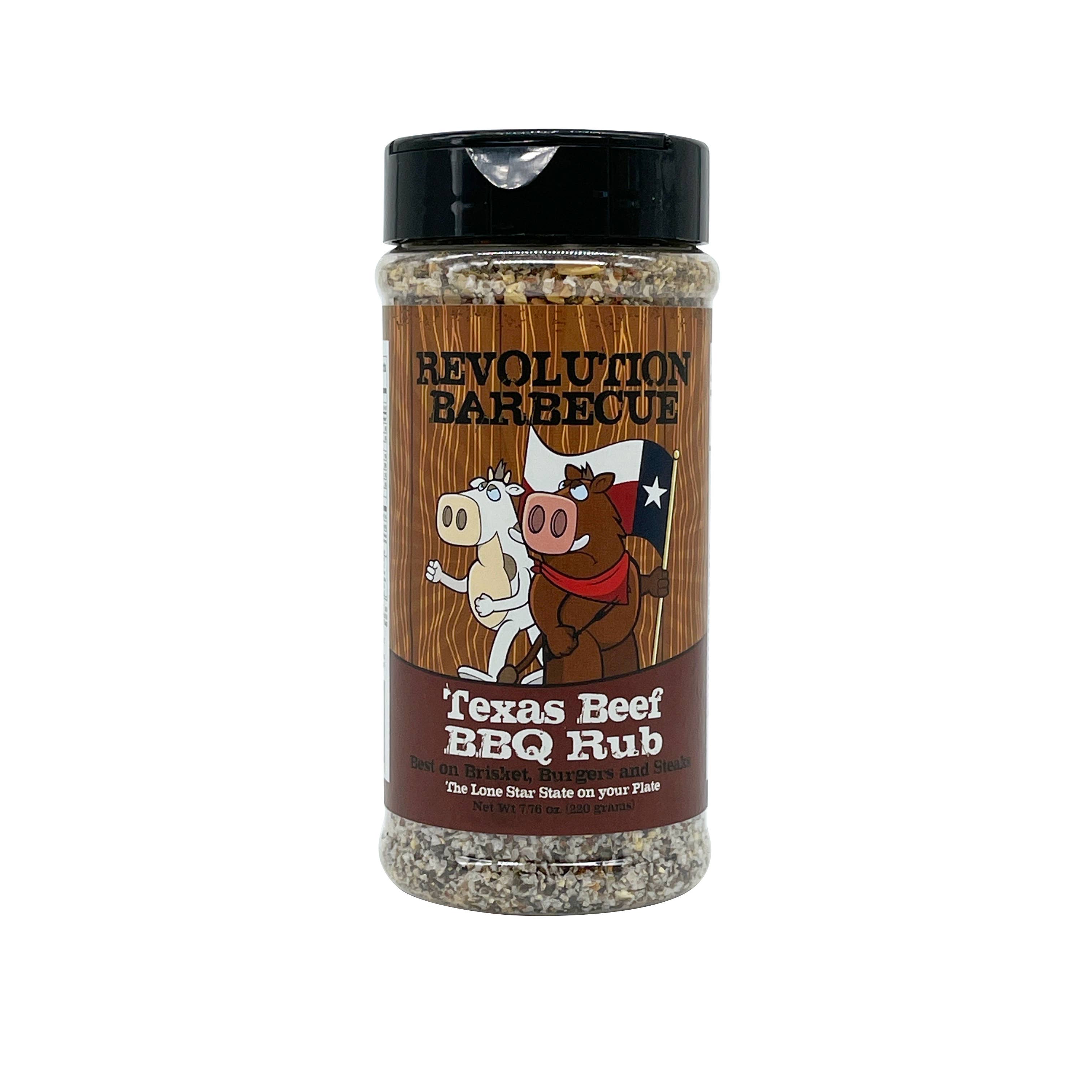 Revolution Barbecue – Großhandel BBQ-Rub – Texas Beef BBQ Rub — Am besten auf Bruststück, Steak und Burger, 16 oz