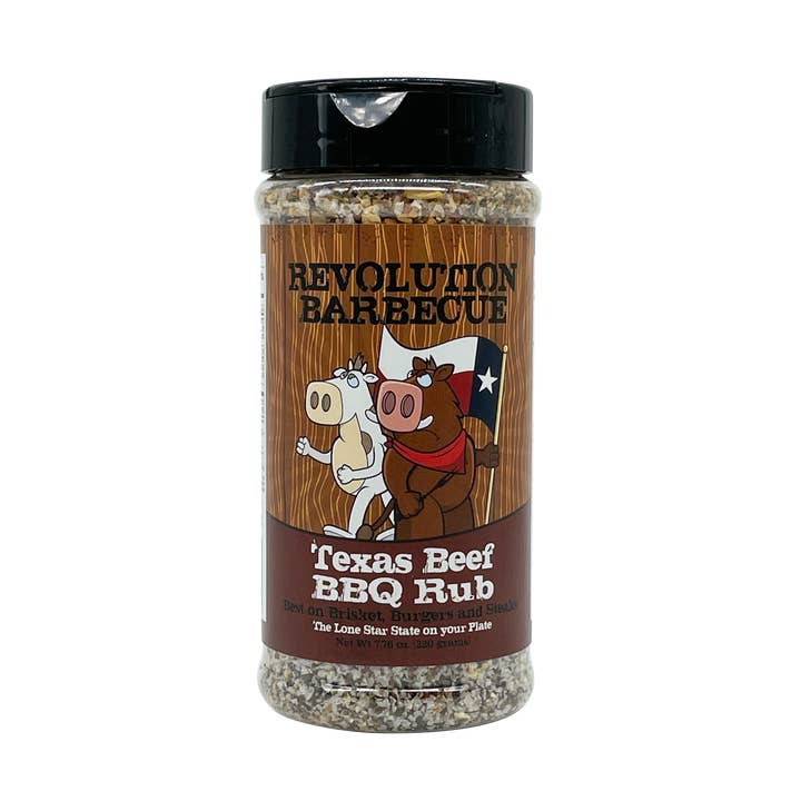 Texas Beef BBQ Rub - Best on Brisket, Steak & Burgers 16oz for wholesale by Revolution Barbecue