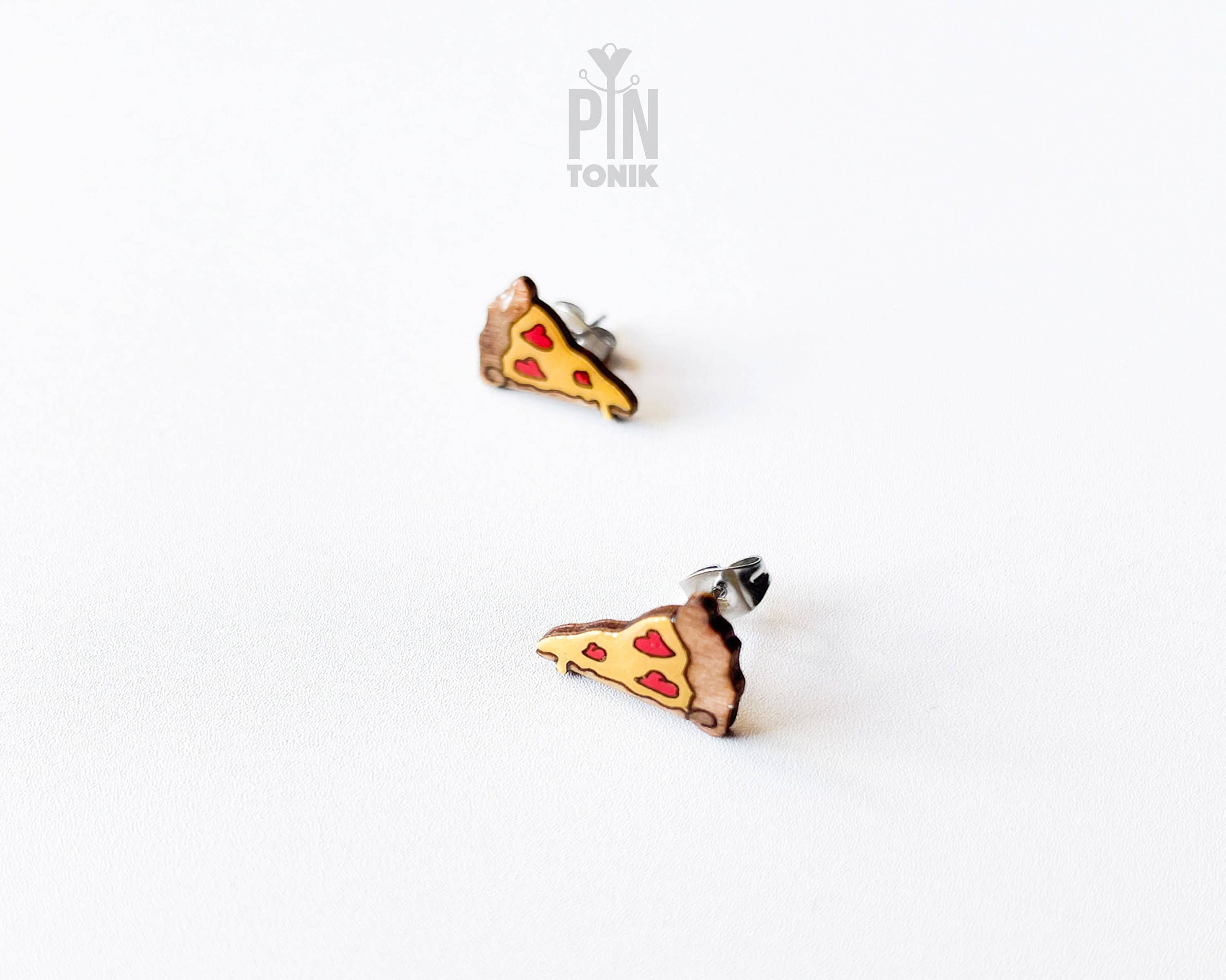 PinTonik – Großhandel Ohrstecker – Miniatur-Pizza-Ohrstecker - Lustige Geschenke für Feinschmecker4