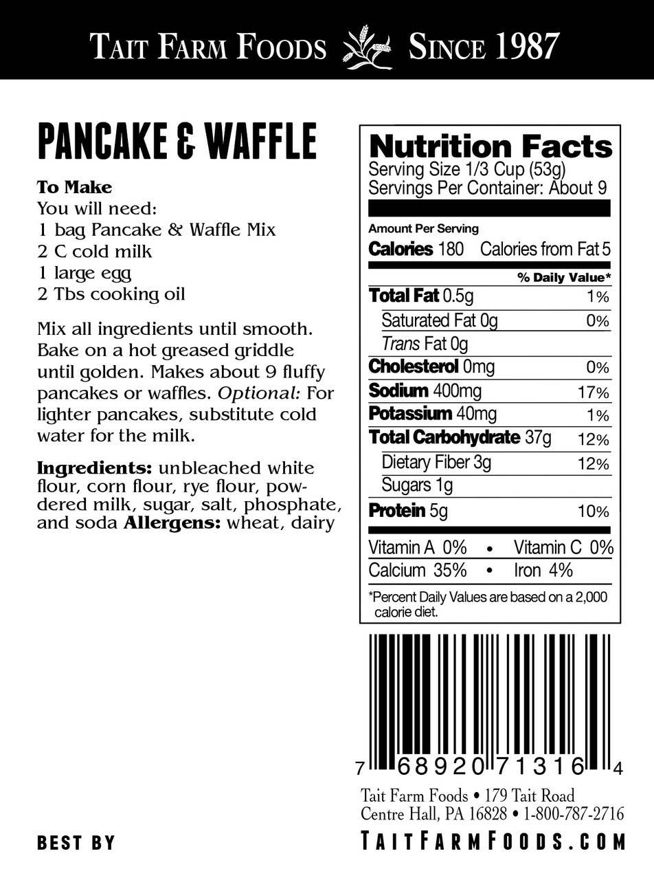 Tait Farm Foods - Wholesale Pancake Mix - Pancake & Waffle Mix2