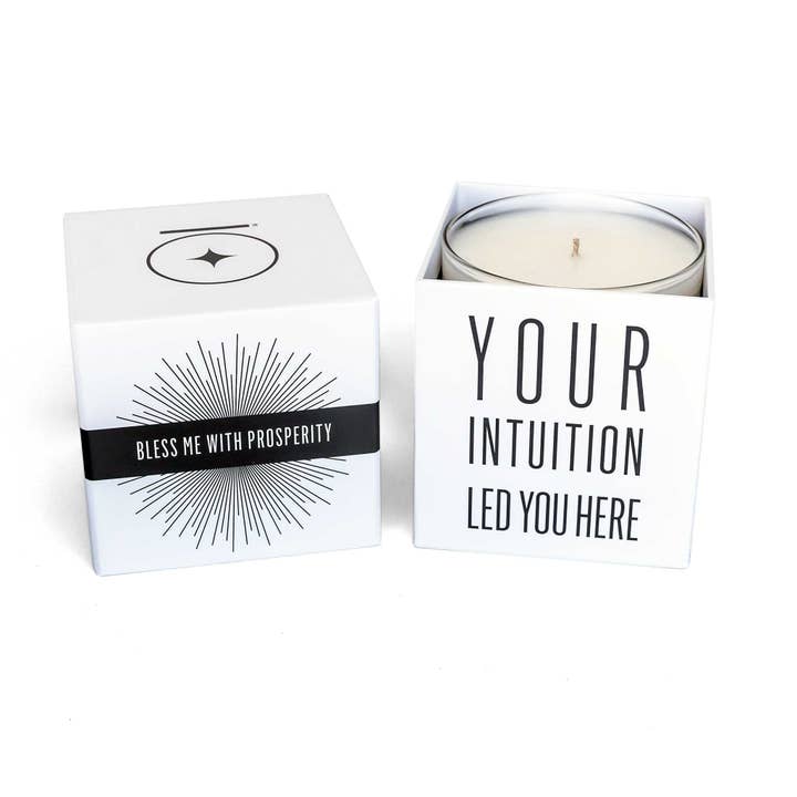"Bless Me with Prosperity" Affirmation Soy Candle for wholesale by House Of Intuition