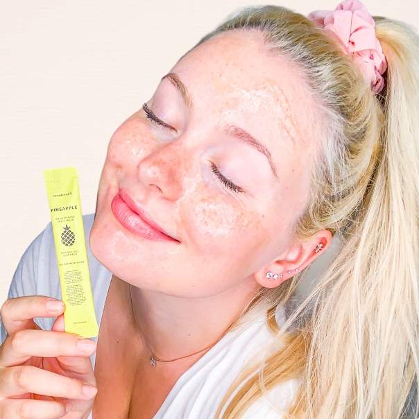 Maskeraide - Vente Masque pour le visage - Masque de gelée éclaircissant à l'ananas | Manches 3pk4