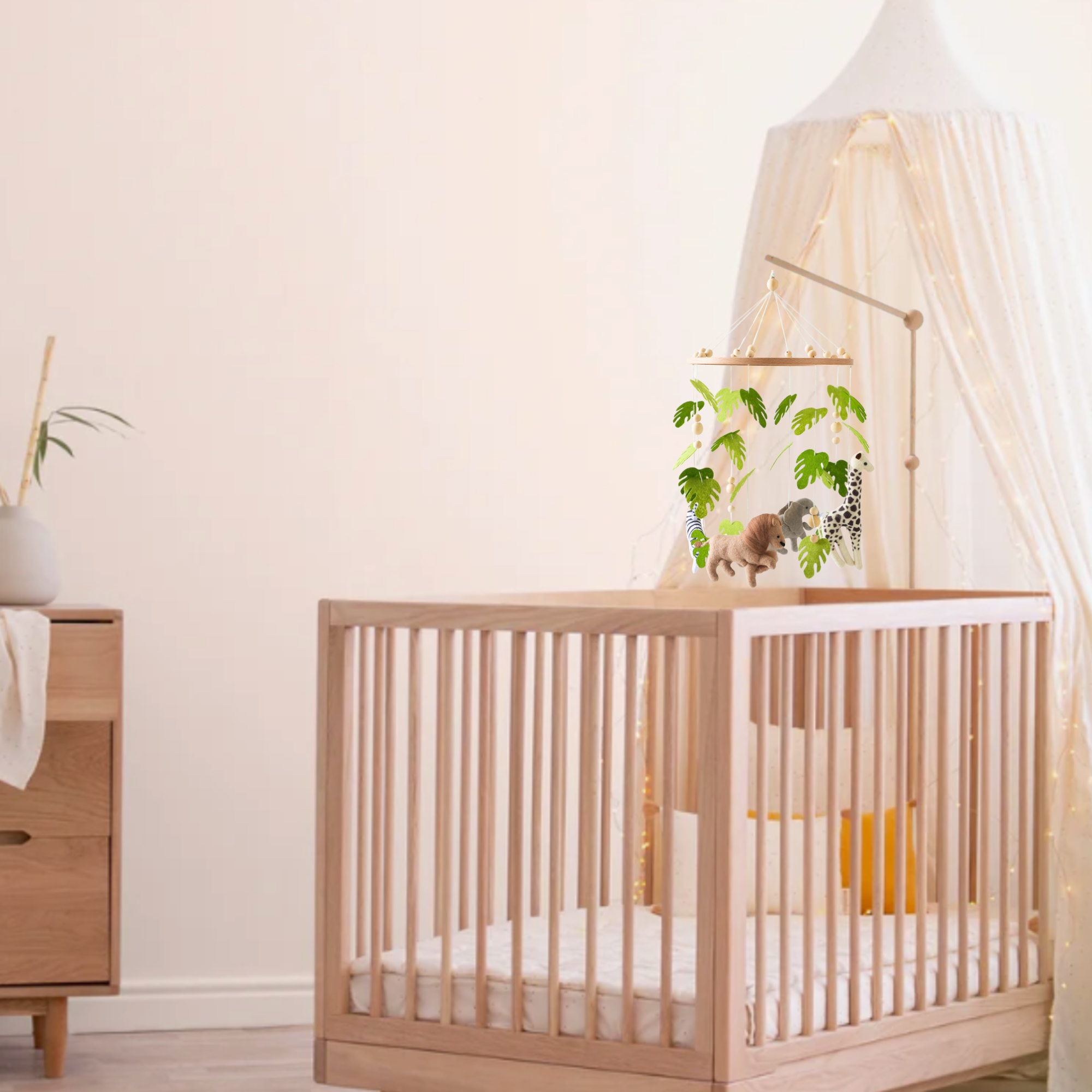 Joymaxx - Wholesale Baby Mobile - Handmade Baby Mobile Tropical Jungle | Felt & Wood 1