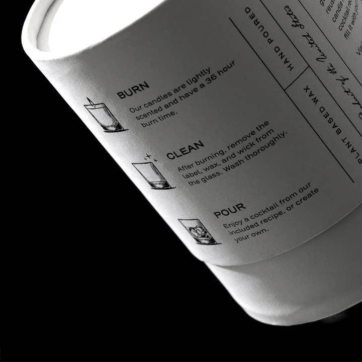 Wixology Candle Company - Wholesale Jar/Filled Candle - Gin & Tonic Cocktail Candle - Reusable 7 oz. glass5