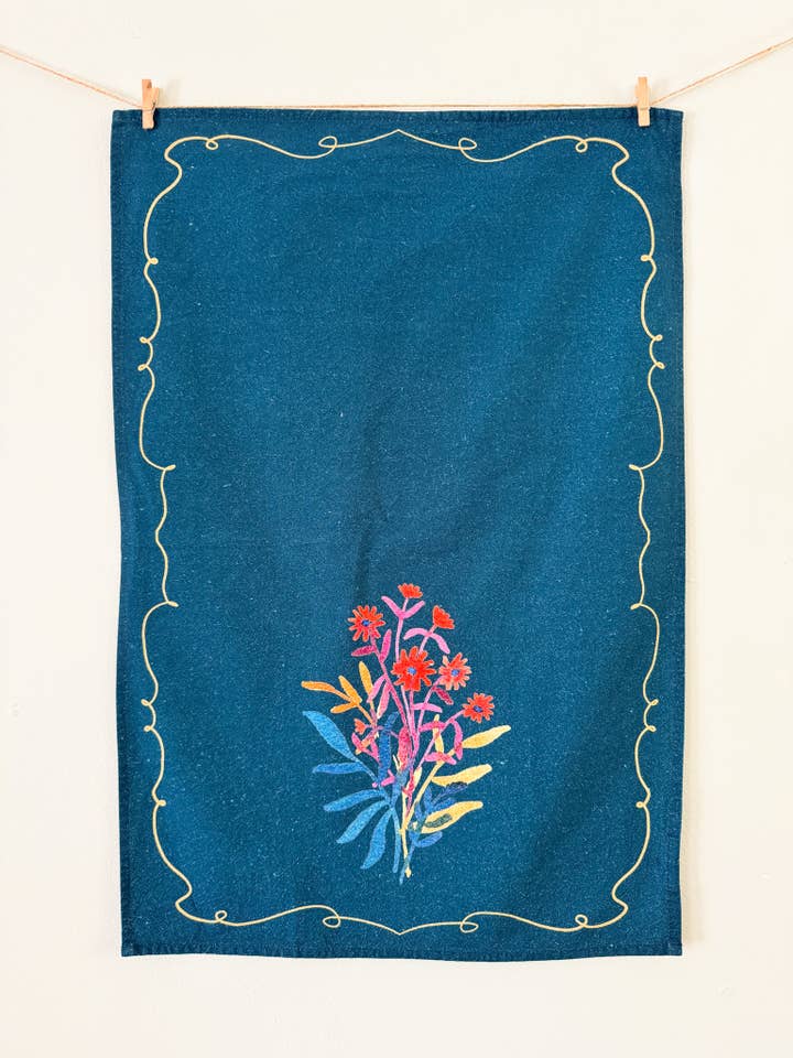 Midnight Garden Tea Towel | Dish Towel for wholesale by Patsy Shaw