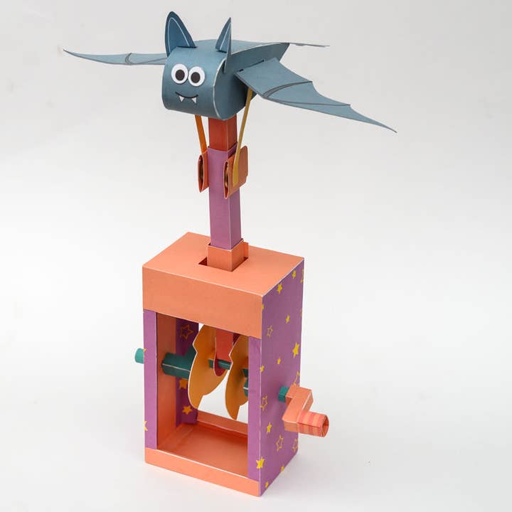 Go on make me – wholesale DIY craft kit – Child – Fluttering Bat - Rob Ives Paper Animation Kits