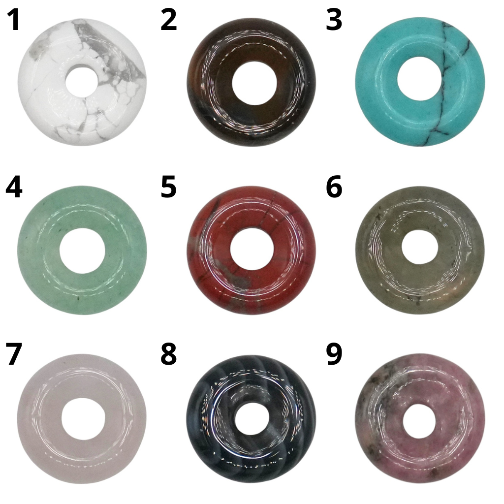 Foliesbijoux - Wholesale Spiritual Stone/Crystal - Set of 10 donuts (17 stones & two sizes available)2