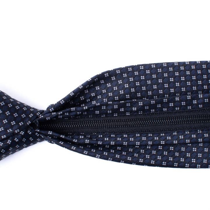 Selini New York - Wholesale Necktie - Men's - 6pc Microfiber Black Zipper Pre-Tied Neckties-MPWZ-BK#1