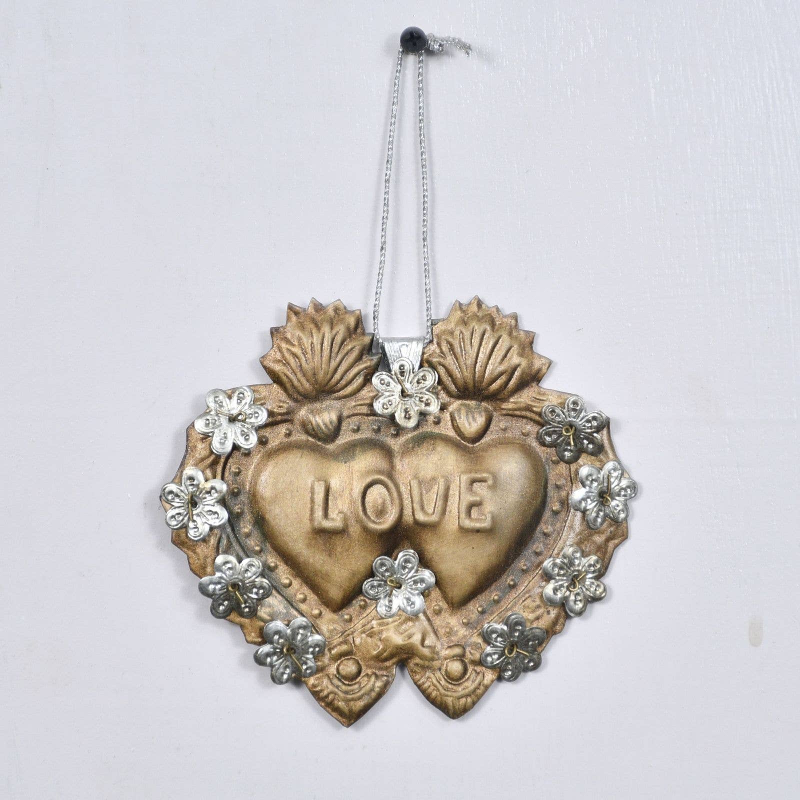 Lila Rasa - Wholesale Wall Decor - Kids & Baby - Heart Milagro Double Hearts Love "Your Heart Next to Mine"
1