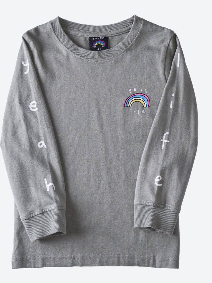 YEAH LIFE Olive Long Slv T-Shirt aus Hanf für Kinder für den Großhandel von YEAH LIFE