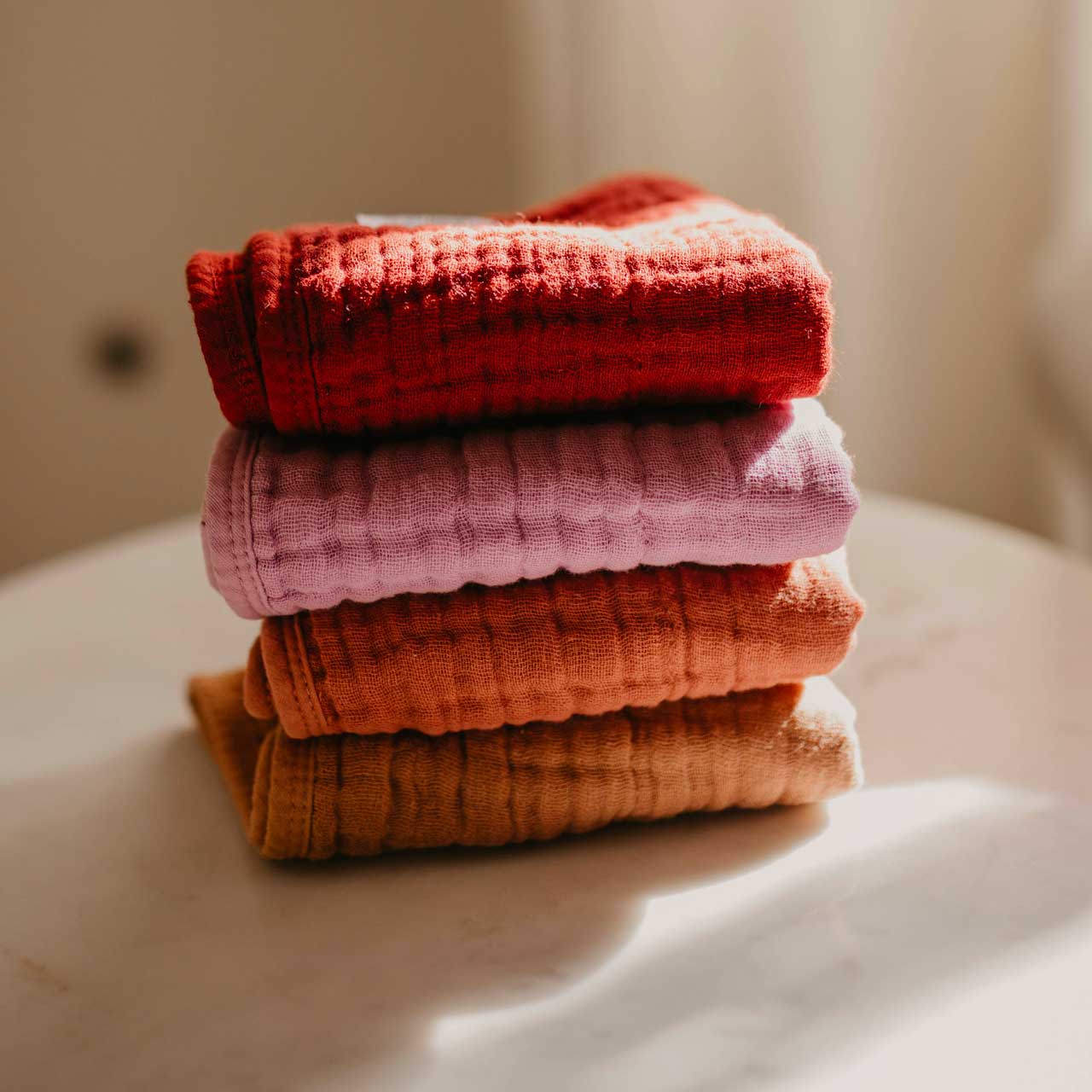 Parker Baby Co. - Wholesale Burp Cloth Set - Baby - Rose Set - Muslin Burp Cloths (4 Pack)5