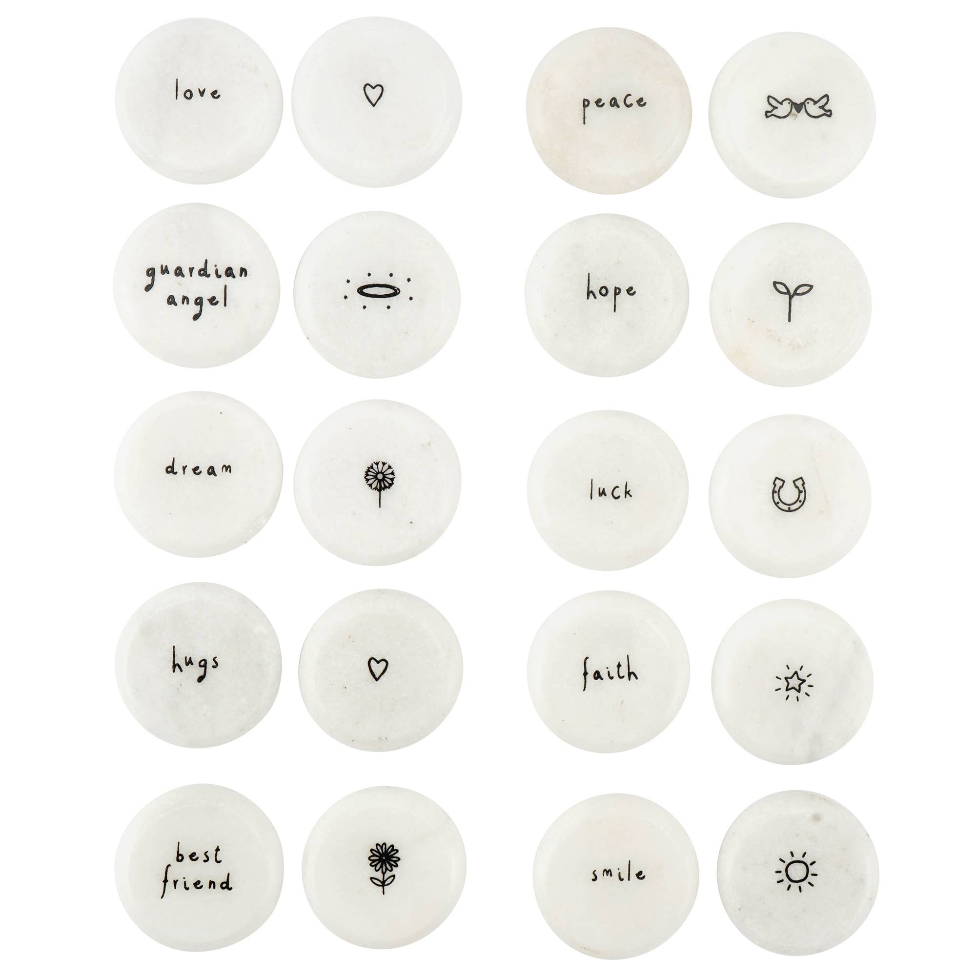 CGB Giftware – wholesale Decorative plate/dish/bowl – 80 Piece Send With Love Mini Pebbles & Display Box1