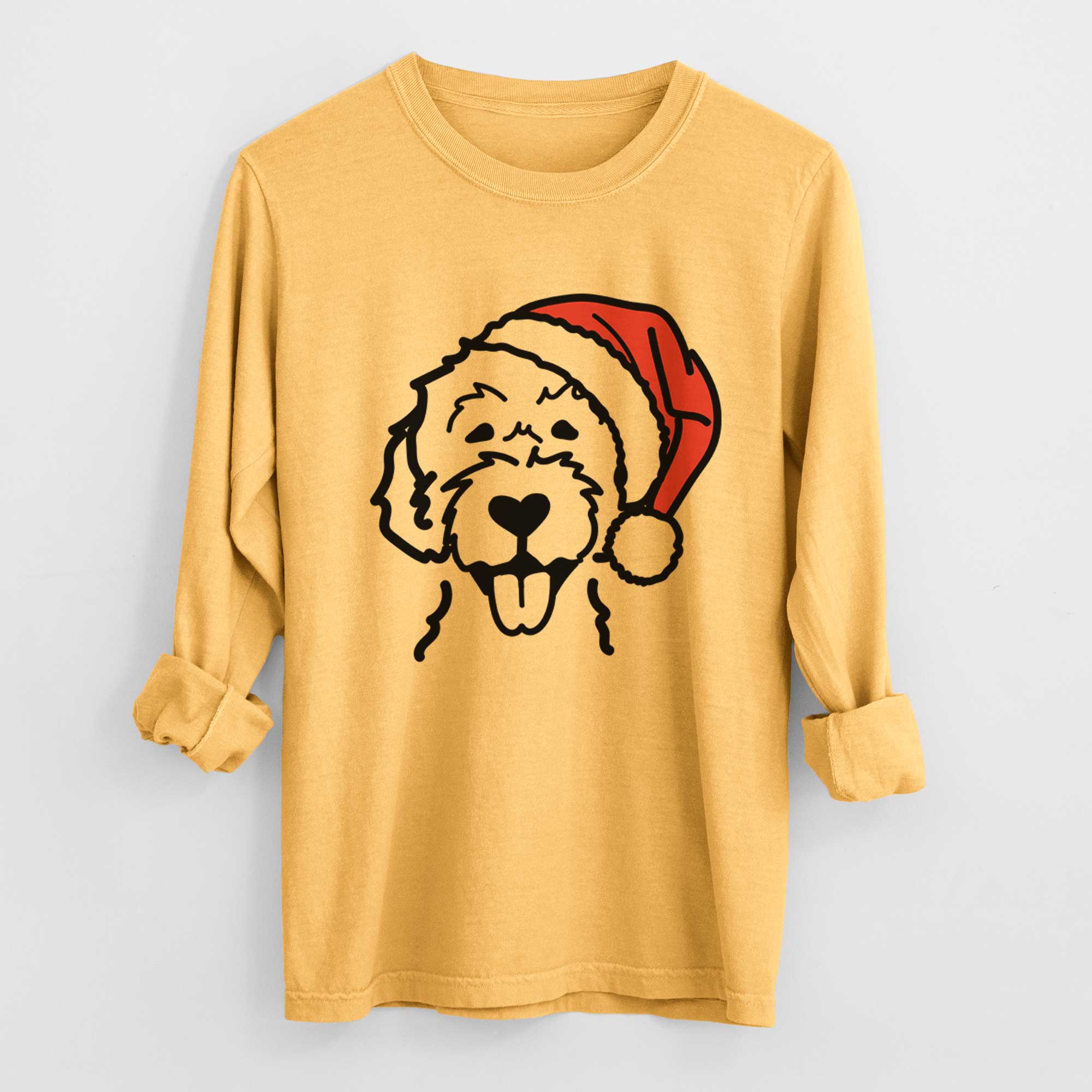 Inkopious - Wholesale Screen Printed T-Shirt - Unisex - Jolly Labradoodle - Heavyweight 100% Cotton Long Sleeve4