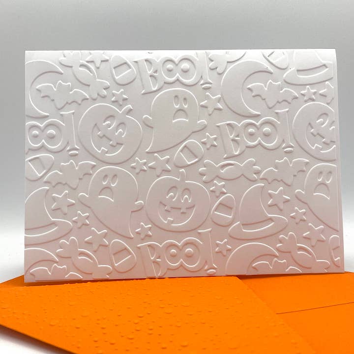 Halloween Embossed Notecards - Pack of 6 for wholesale by Looks Inviting