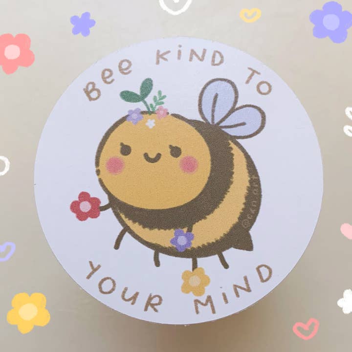 Autocollant « Abeille aimable pour ton esprit » pour la vente par CXN ART