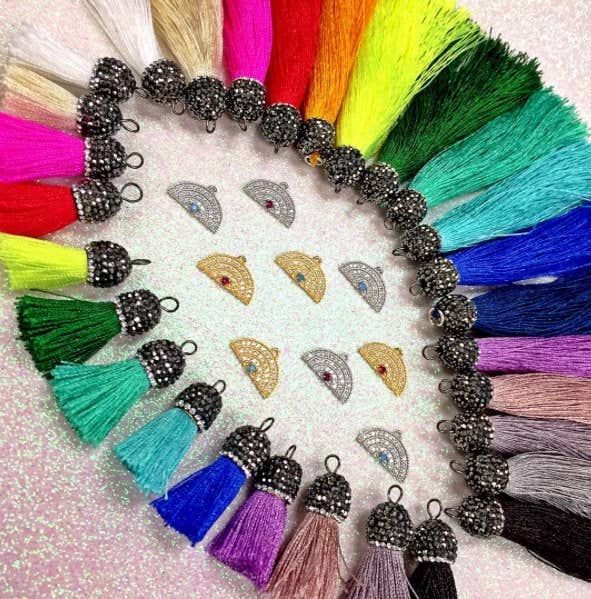 The Bead Bazaar - Wholesale Keychain - Women's - Tassel, Tassels, Jewelry Tassels, Tassels For Jewelry, Mini Tassels, Tassel Garland, Mini Tassel, Tassels For Keychain, Tassel Jewelry, Mini7