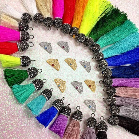 The Bead Bazaar - Wholesale Keychain - Women's - Tassel, Tassels, Jewelry Tassels, Tassels For Jewelry, Mini Tassels, Tassel Garland, Mini Tassel, Tassels For Keychain, Tassel Jewelry, Mini7