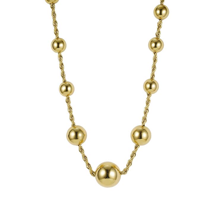 Globe Chunky Halsband Guld för wholesale av Bud To Rose