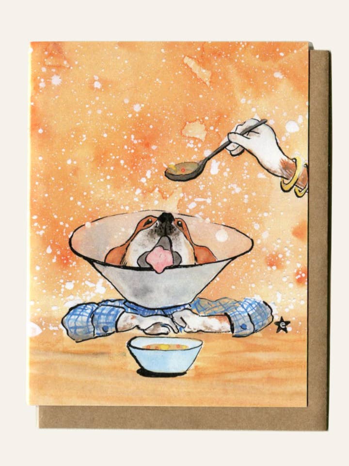 Kippennoedel Woef, Kegel van Schaamte Serie - Beterschapskaart voor wholesale door Darling Illustrations