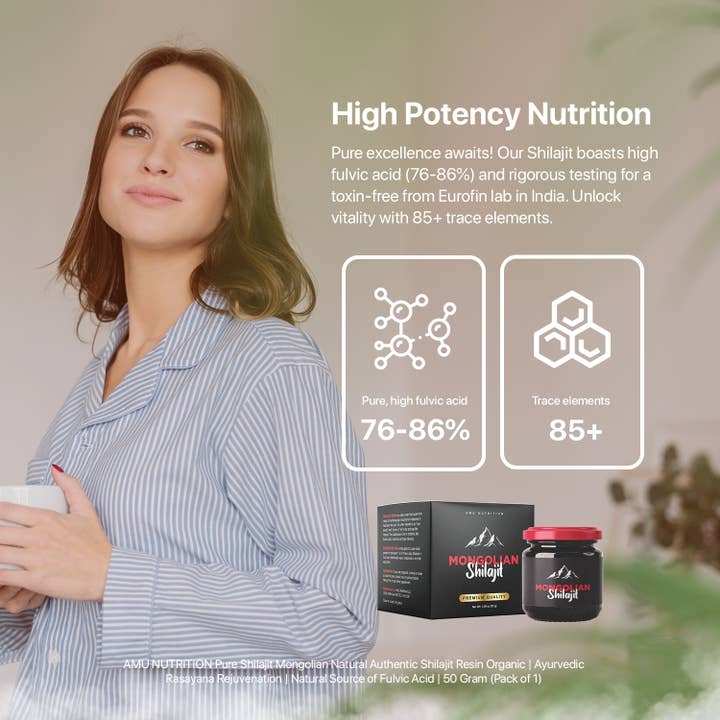 Amu Nutrition – Engroshandel Kosttilskud og vitaminer – 80g mongolsk Shilajit Pure ayurvedisk sundheds mundtligt supplement