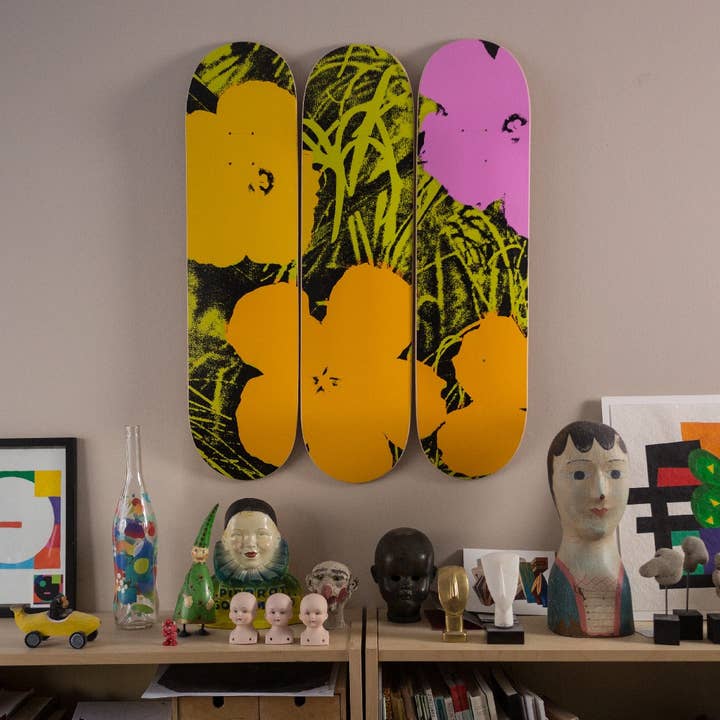 The Skateroom – wholesale Skateboard – Blommor - Lime/Orange