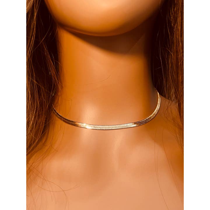 Haus of Monogram - Wholesale Link & Chain Necklace - Gold Filled 4mm Herringbone Necklace