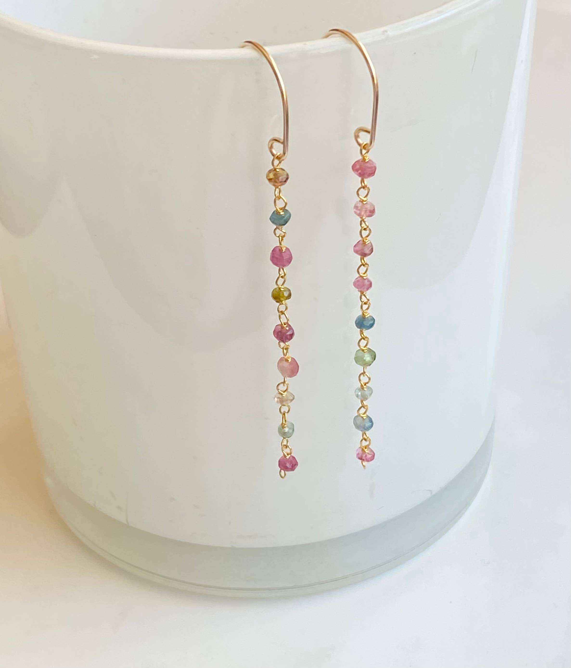 Bonnie Boardman Jewelry - Wholesale Dangle Earrings - Tourmaline threader earrings1