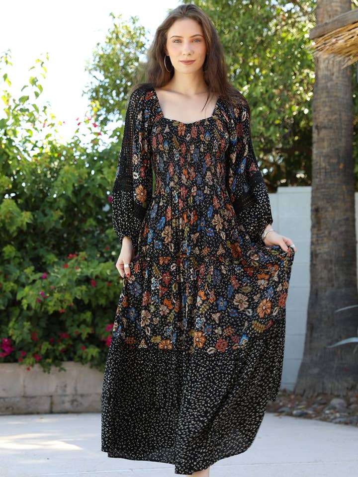 C4239-FQ73-FQ74 CROCHET SLEEVE DETAILS SWEETHEART NECKLINE for wholesale by ANGIE