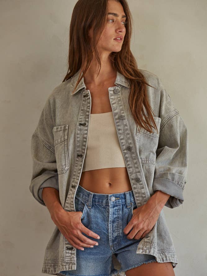 BD315 | Woven 100% Cotton Washed Denim Jacket and other Purchase Wholesale utility jacket. Free Returns & Net 60 Terms on Faire trending on Faire.
