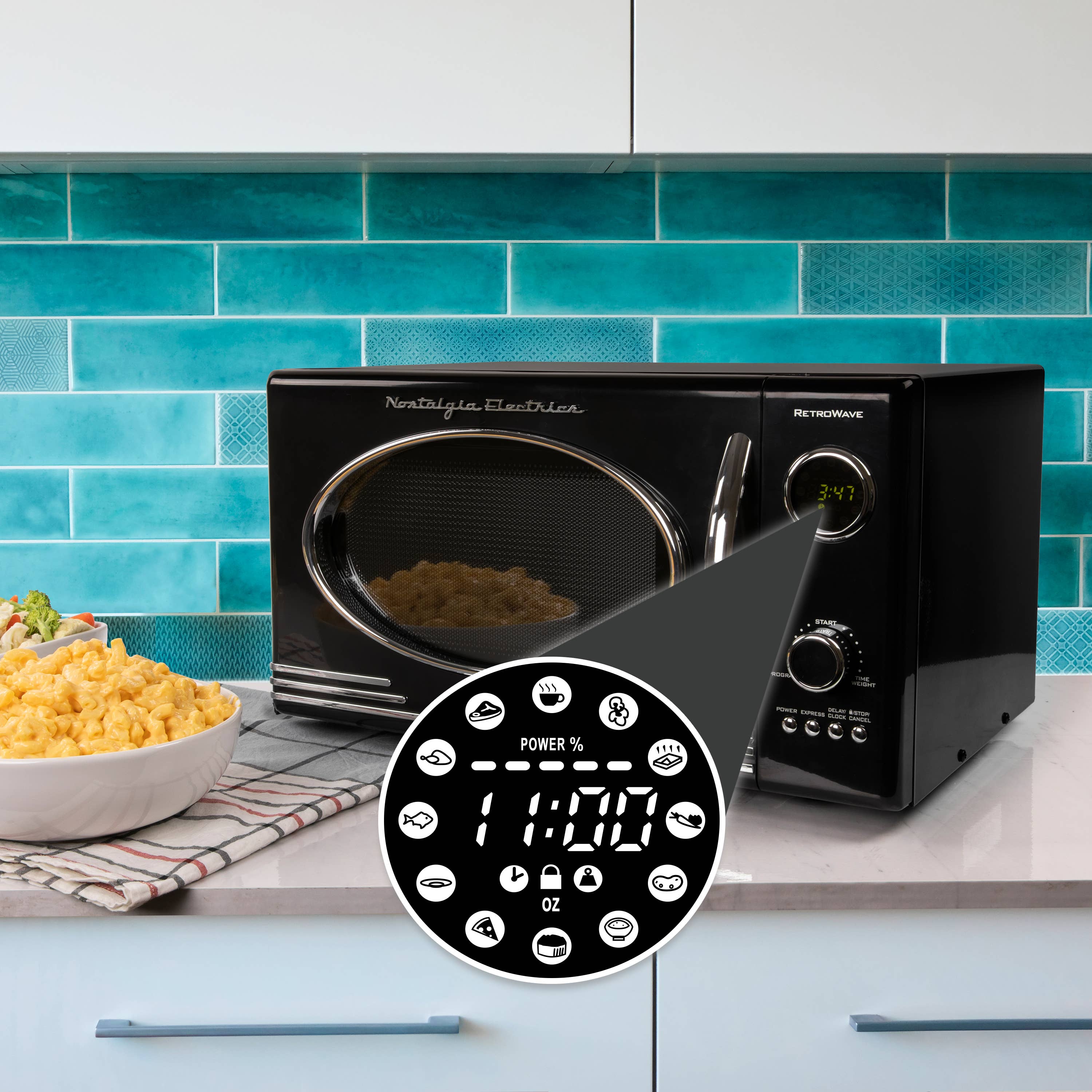 Nostalgia – wholesale Kitchen appliance – Nostalgia Retro Microwave Oven7