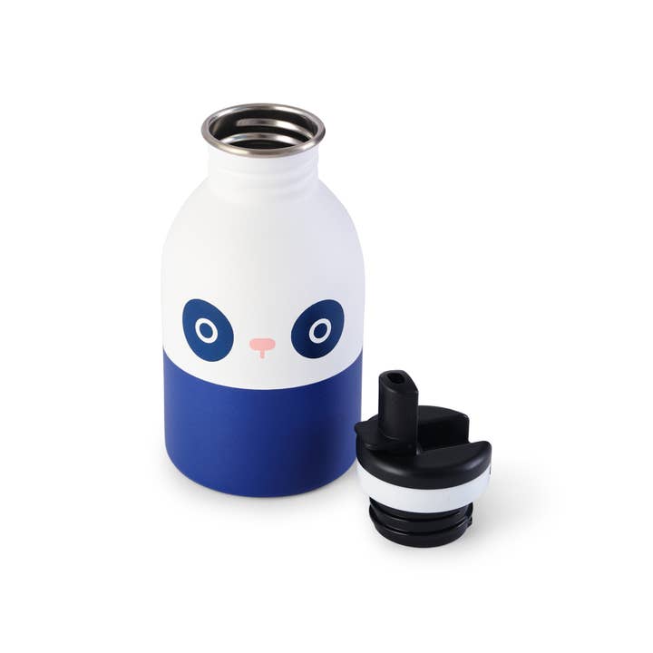 Noodoll – Großhandel Trinkflaschen – Trinkflasche aus Edelstahl - Ricebamboo Panda - Blau