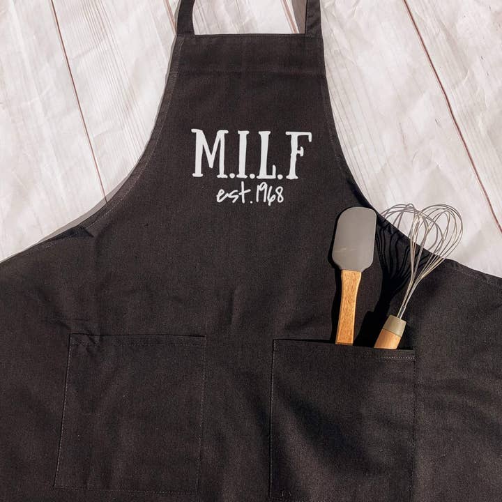 Dirty Grove by Hazel Grove Customs - Wholesale Apron - Milf Apron With Year, Gift For Mom, Mothers Day Gift